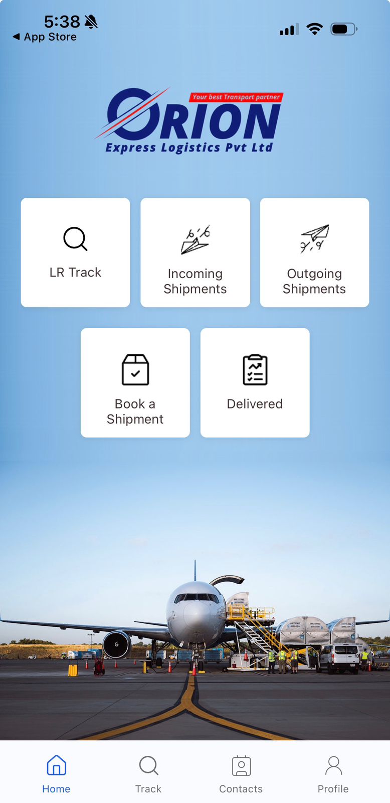 Orion Express Logistics mobile app